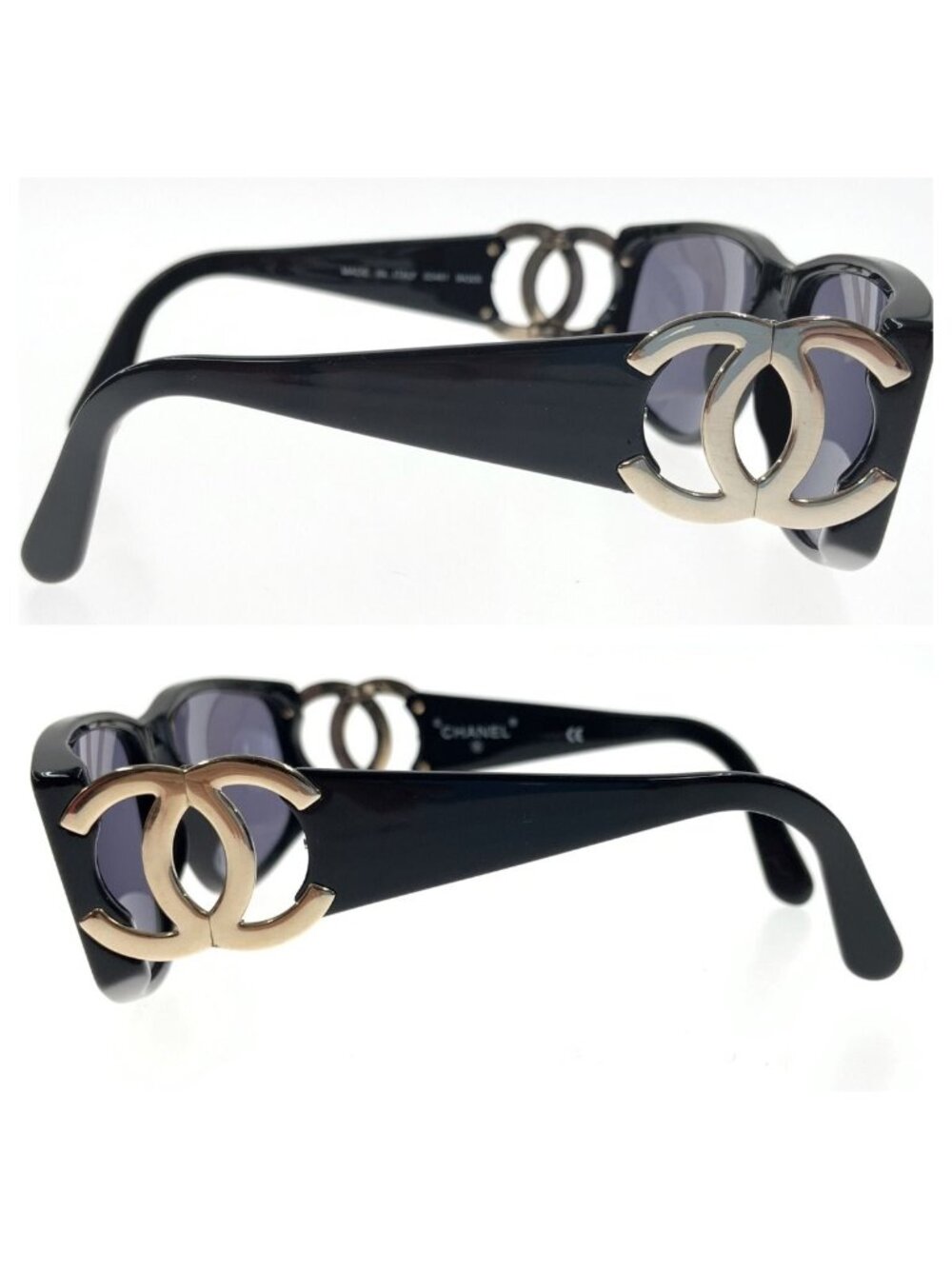 Chanel Coco Mark Sunglasses 02461 94305 Gold Black - Picture 6 of 8
